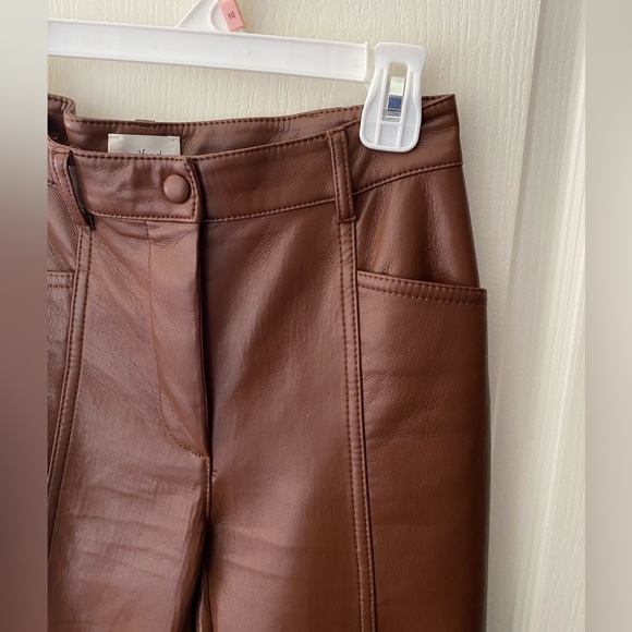 ARITZIA WILFRED REBEL PANT a straight leg leather pant - Picture 7 of 11
